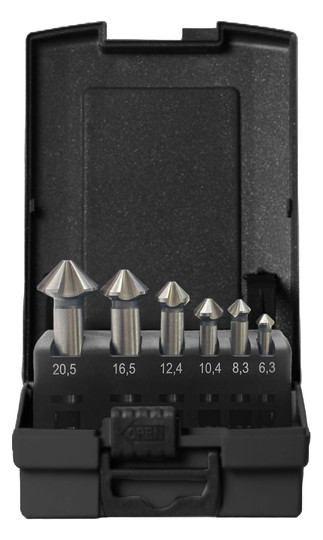 Kegelsenker mit 5 Schneiden Set HSS-G 6-tlg